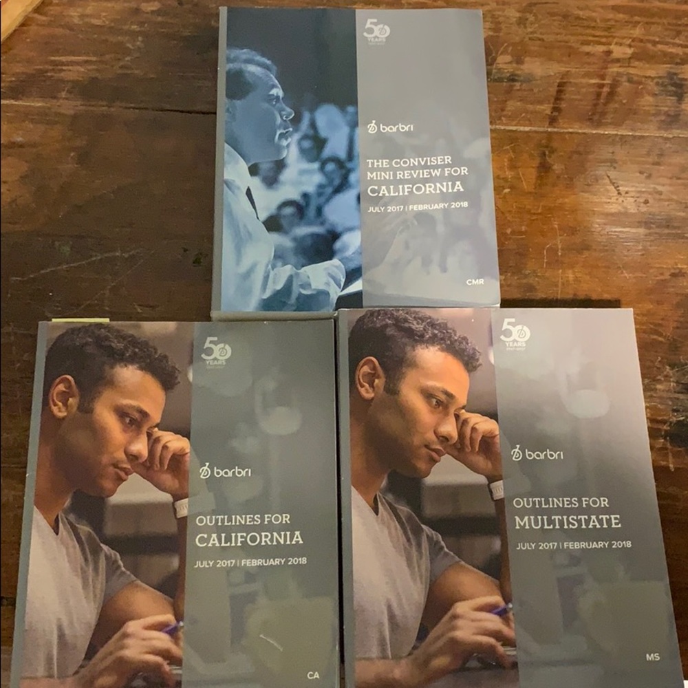 3 barbri Multistate and California Bar Outlines